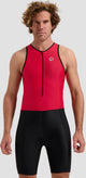 Rogelli florida dames en heren trisuit - mouwloos - zwart rood