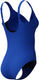 Speedo shaping cross knot 1 piece dames sportbadpak - corrigerend badpak dames - zwempak dames met uitneembare cups - sportbadpak dames met hartvormige halslijn en verstelbare bandjes - blauw - 36