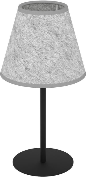 Eglo alsager tafellamp - e27 - 39,5 cm - zwart grijs - vilt staal