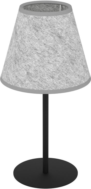 Eglo alsager tafellamp - e27 - 39,5 cm - zwart grijs - vilt staal