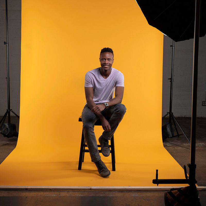 Load image into Gallery viewer, Superior achtergrondpapier 35 yellow-orange 1,35 x 11m
