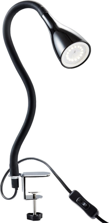 B.k.licht - bureaulamp - dimbaar klemlamp - tafellamp met gu20 lichtbron - 5w - 400lm - warm wit licht - 5.5 × 60 cm