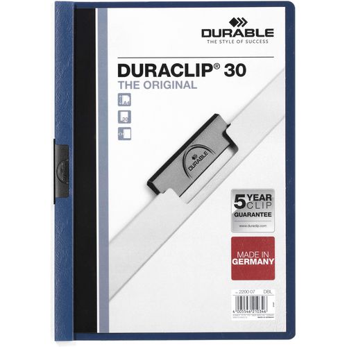 Klemmap durable a4 schuifklem blauw