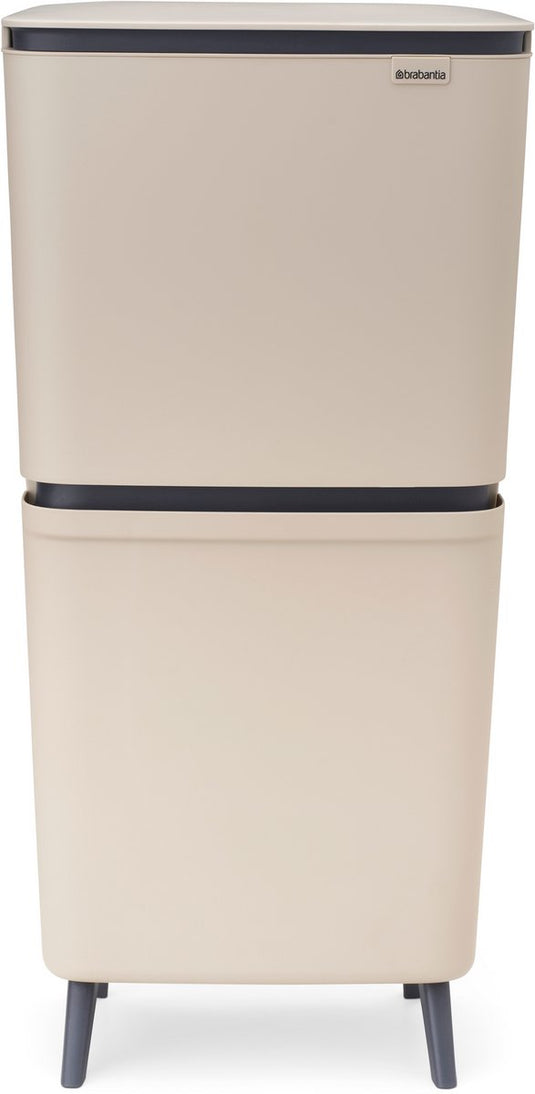 Brabantia sortup hi prullenbak 20 + 25 liter - afvalscheiding - soft beige