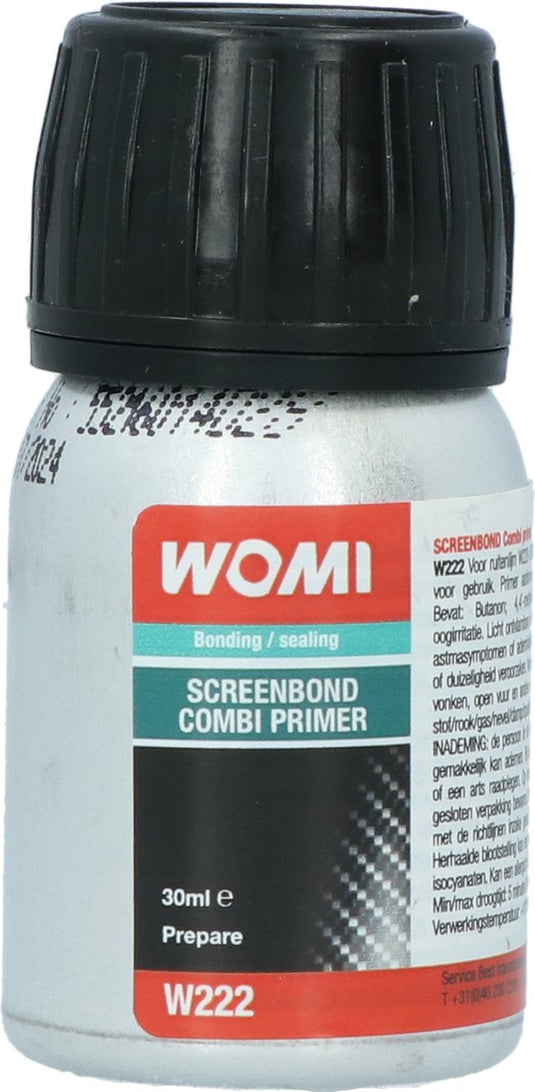 Womi primer screenbond w222 – 30 ml – verbetert lijmhechting – sneldrogend – voor ruiten glas
