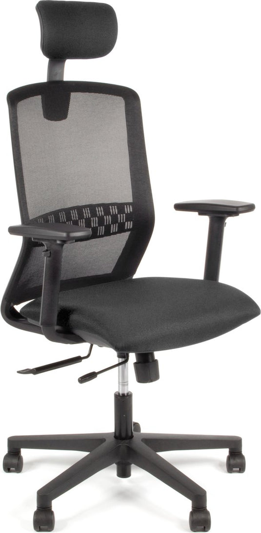 Linea tekna 01 pt - bureaustoel - ergonomisch en1335 - met hoofdsteun - multi verstelbaar- zwart