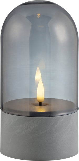 Brilliant illusion - buiten tafellamp - led - 2500k - ip44 - batterij aa - grijs smoked glas