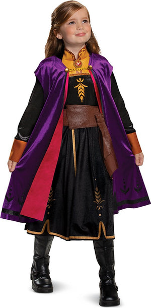 Disguise disney - frozen 2, anna op reis deluxe , maat xs (3t-4t jaar), meisjes