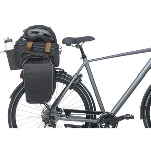 Basil miles trunkbag xl pro mik, 9-36l, black zwart grijs - waterdicht -extra geïsoleerd vak voor bidon.