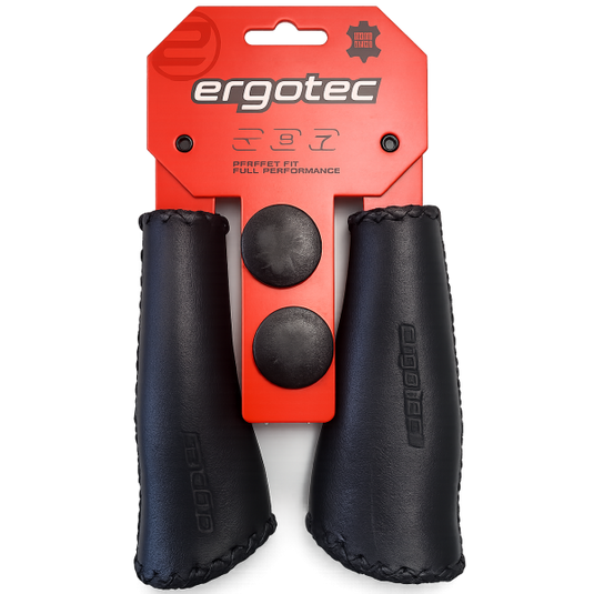 Ergotec Handvatten Monaco Leer Lang Lang Zwart