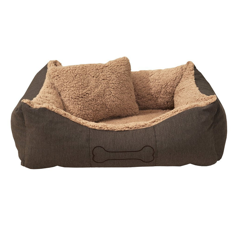 Load image into Gallery viewer, Sun garden luxe hondenmand lucky + kussen 59x67x20 cm bruin beige
