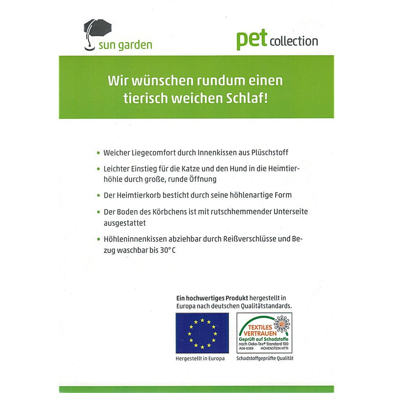 Load image into Gallery viewer, Sun garden simba huisdieren hol 45x40x32cm antraciet grijs
