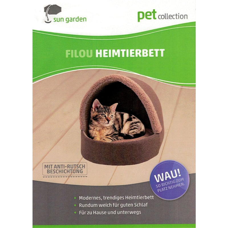 Load image into Gallery viewer, Sun garden filou luxe honden- en kattenbed 42x45x41cm grijs
