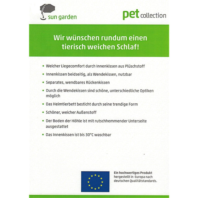Load image into Gallery viewer, Sun garden filou luxe honden- en kattenbed 42x45x41cm grijs
