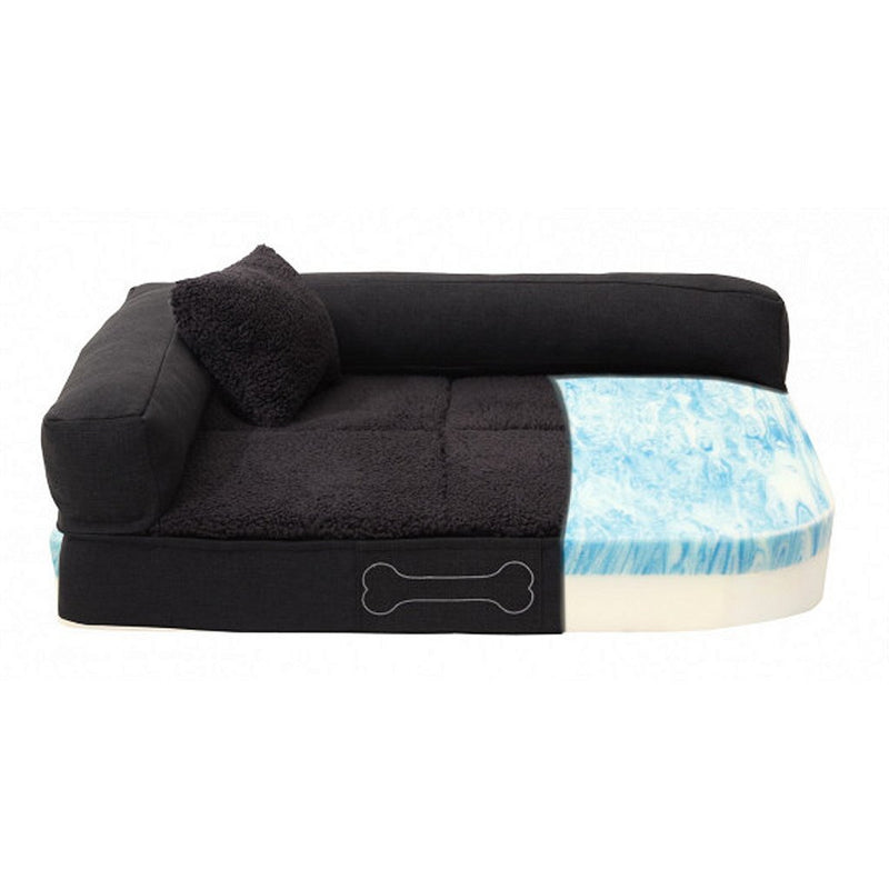 Load image into Gallery viewer, Sun garden pallina orthopedisch hondenkussen 80x60x25 cm bruin beige
