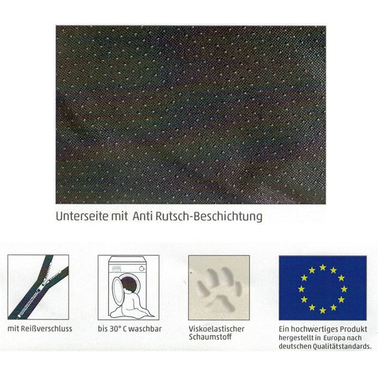 Sun garden lou orthopedisch hondenkussen 80x55x5cm grijs