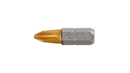 Graphite bit ph2 25mm s2 tin 2 op een blister