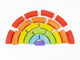 Bajo houten regenboogblokken. 21 delig.