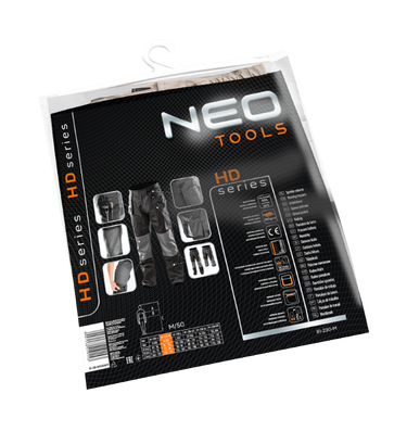 Neo tools werkbroek 2 in 1 m 50 oxford bescherming 35% katoen-65% polyester 267 gr m2 ce-en340