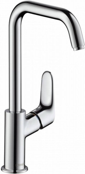 Hansgrohe focus - wastafelmengkraan - ééngreeps bediening - met trekwaste - 240mm - draaibare uitloop - chroom