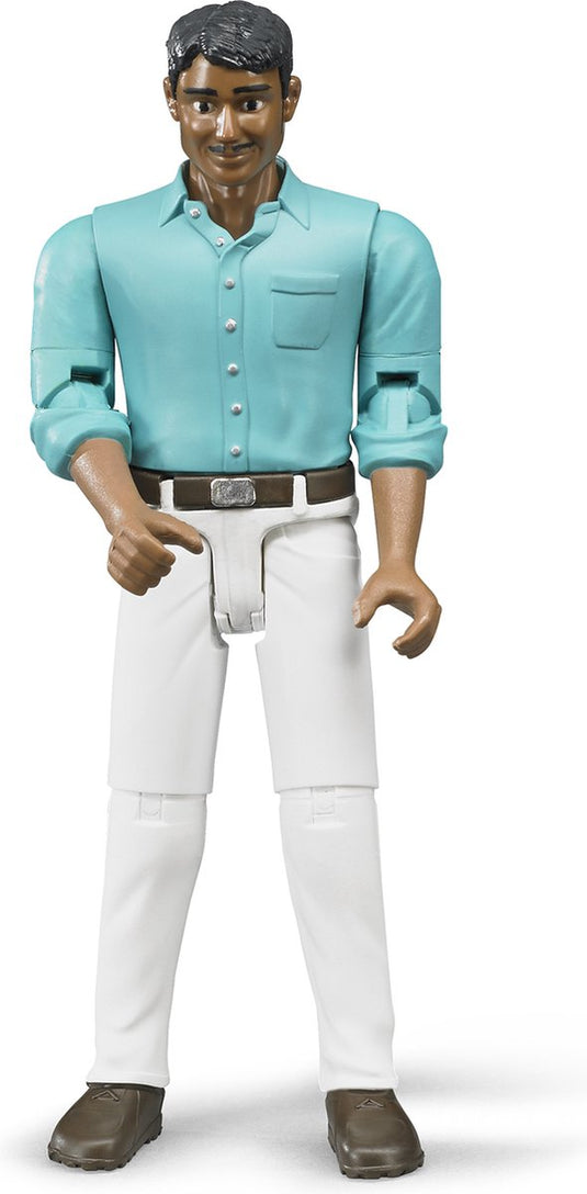 Bruder 60003 - bworld figuur man met witte broek - speelfiguur