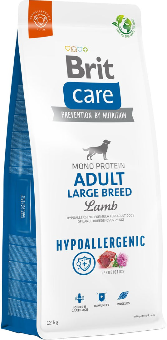 Brit care - dog - hypoallergenic adult large breed - lam - 3 kg