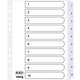 Tabbladen mylar office depot karton a4 170g transparant 1-10 11 gaten