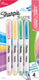 Sharpie s-note creatieve kleurenmarkers | markeerstift om mee te schrijven, tekenen en meer | diverse pastelkleuren | beitelpunt | 4 stuks