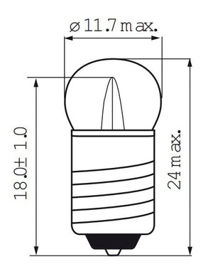 Bosma lamp 6v 0.05 e10 fiets achter