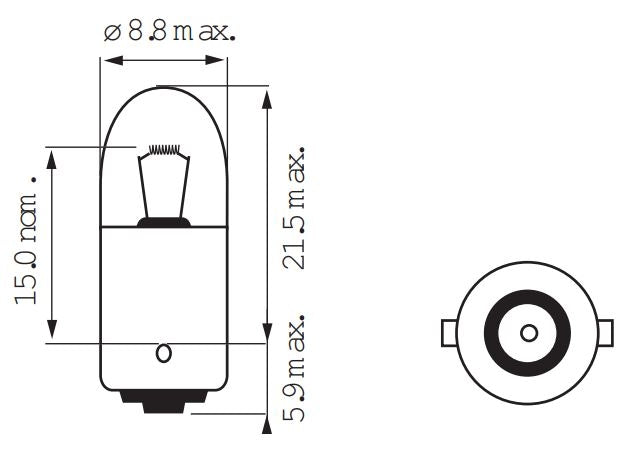 Load image into Gallery viewer, Bosma lamp 6v-5w ba9s
