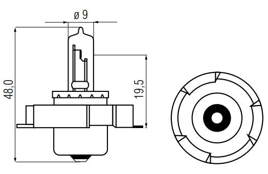 Bosma lamp 12v-15w p26s halogeen