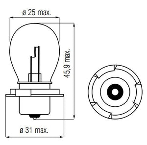 Bosma lamp 12v-25w p26s