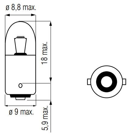 Load image into Gallery viewer, Bosma lamp 12v-5w ba9s

