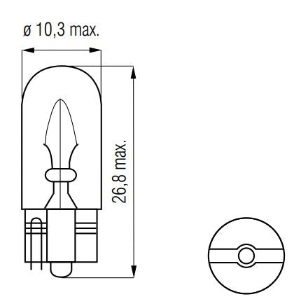 Load image into Gallery viewer, Bosma lamp 12v-5w wedge t10

