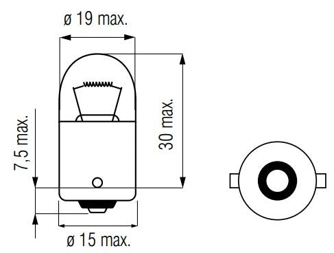 Bosma lamp 12v-15w ba15s