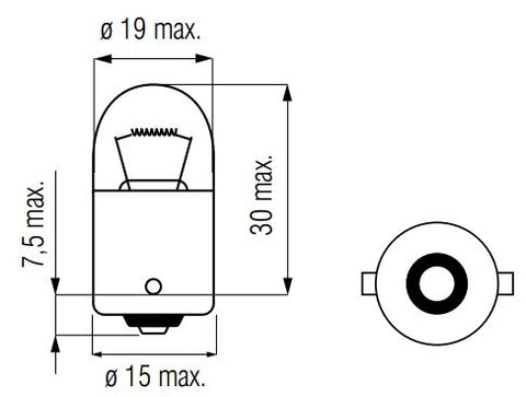 Lamp 12V-21W BA15S