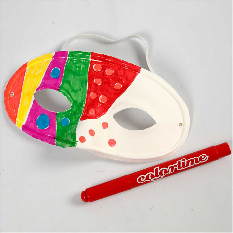 Load image into Gallery viewer, Https: www.cchobby.nl masker-h-9-5-cm-b-18-5-cm-wit-10-stuk-1-doos
