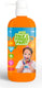 Natural face fingerpaint fles met pompje - oranje, 1l - schmink