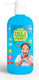 Natural face fingerpaint fles met pompje - blauw, 1l - schmink