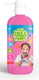 Natural face fingerpaint fles met pompje - roze, 1l - schmink