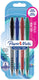 Paper mate flexgrip gelpennen | medium punt (0,7 mm) | zwarte, blauwe, rode en groene inkt | 4 stuks
