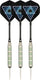 Faver dartpijlenset compleet - reserve shafts - nikkel silver - zwart blauw - 22 gram