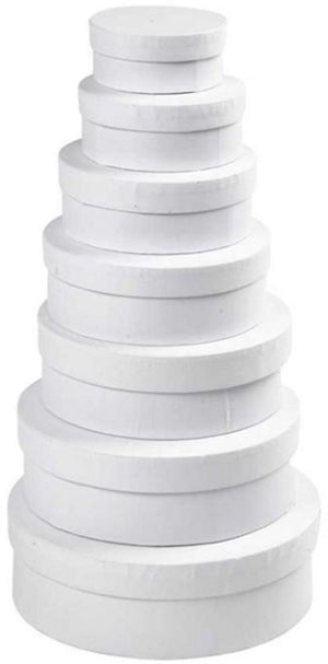 Creativ company ronde dozen set 7 stuks h: 4-7 cm d: 8.5-21.5 cm