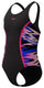 Speedo hyperboom splice muscleback meisjes sportbadpak - kleurvast badpak meisjes - chloorbestendig zwempak meisjes - sportbadpak meisjes met muscleback-rug - zwart roze - 164