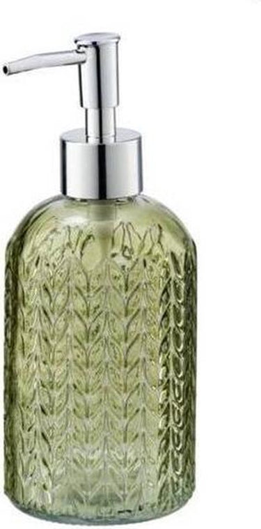Wenko zeepdispenser vetro groen glas 400ml - zeeppompje vrijstaand en navulbaar - badkamer toilet keuken