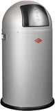 Wesco pushboy prullenbak | 50 liter | metaal - zilver | vuilnisbak - made in germany
