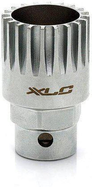 Xlc to-s05 trapassleutel - shimano - isis - 24mm - zilver