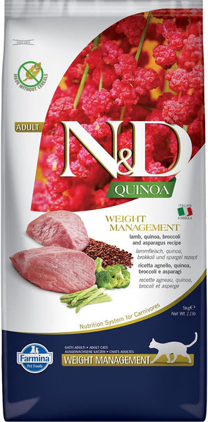 N d farmina quinoa weight management adult kattenvoer - lamb - 5 kg