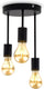 B.k.licht - plafondspots - zwarte opbouwspots - industrieel - metaal - plafonniére - e27 fitting - excl. lichtbronnen