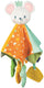 Clementoni knuffeldoekje muis soft cuddles - knuffeldoek met strikjes - wasbaar kraamcadeau jongen of meisje - baby comforter vanaf 0 maanden